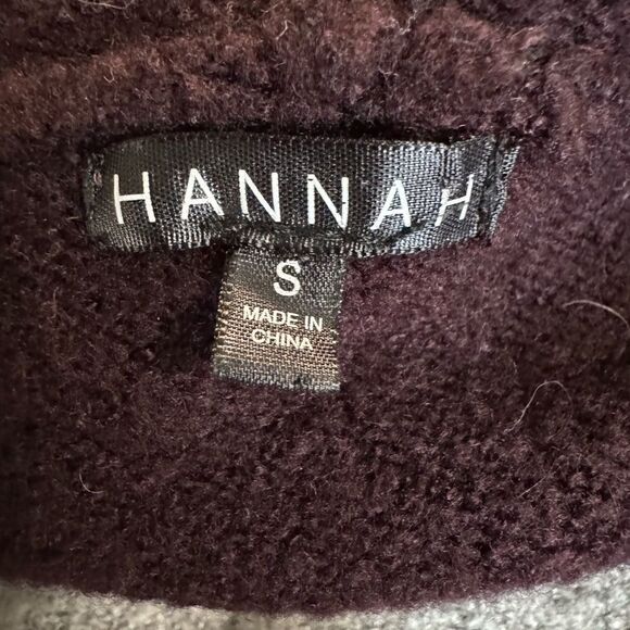 Hannah Cardigan Long Hooded Striped Size Small - Picture 6 of 8